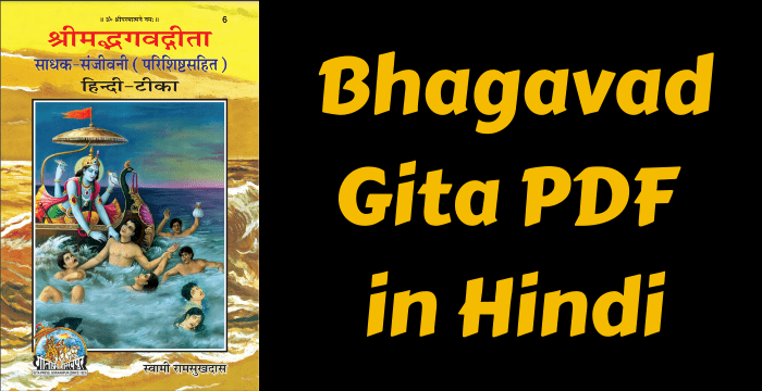 Bhagavad Gita PDF in Hindi